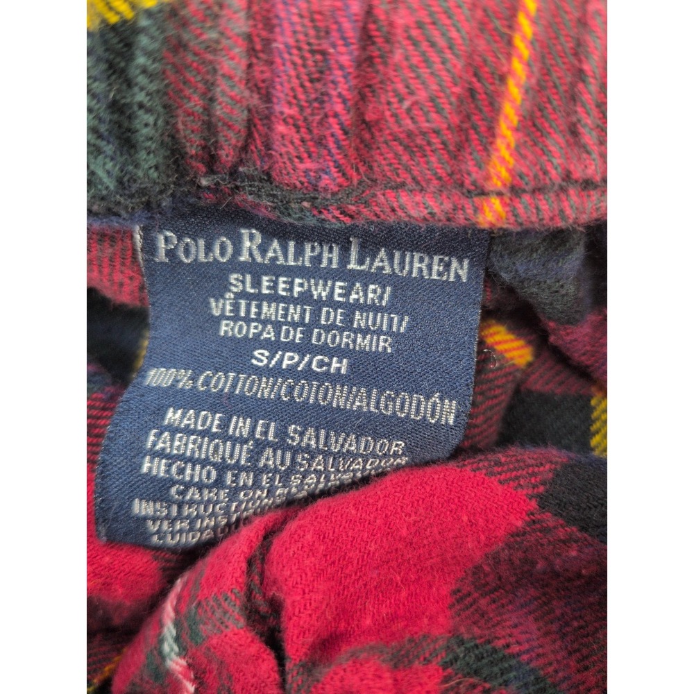 SOFT PAJAMA PANTS LOT 2🚨Polo Ralph Lauren S Men Sleep Red Plaid Flannel POCKETS - Picture 3 of 10